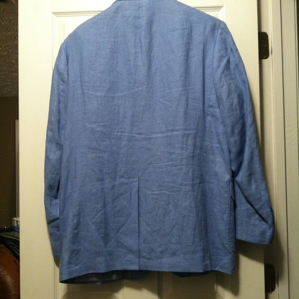 POLO RALPH LAUREN MENS NEW 100% LINEN SINGLE VENTED SPORT COAT BLAZER SIZE: L - Picture 6 of 9